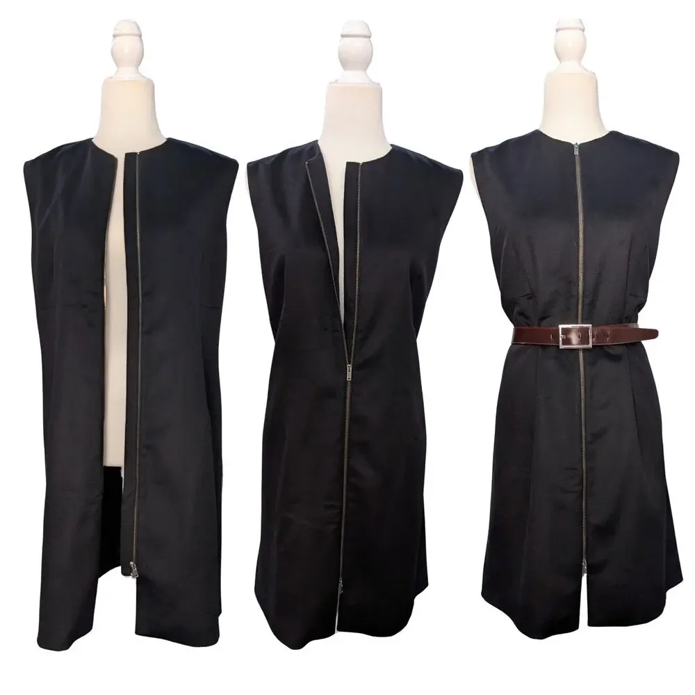 NWOT Chic New Wool Cashmere Vest Dress - Picture 4 of 10